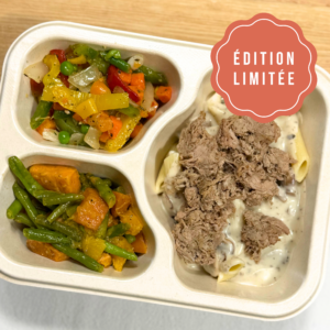 Barquette: Pâte canard, sauce mornay aux champignons