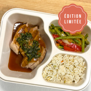 Barquette: Porc, sauce asiatique et gremolata