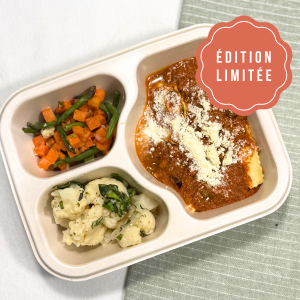 Barquette: Raviolis aux légumes, sauce putanesca
